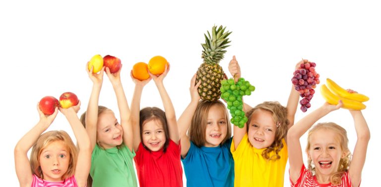 Kids With Fruits